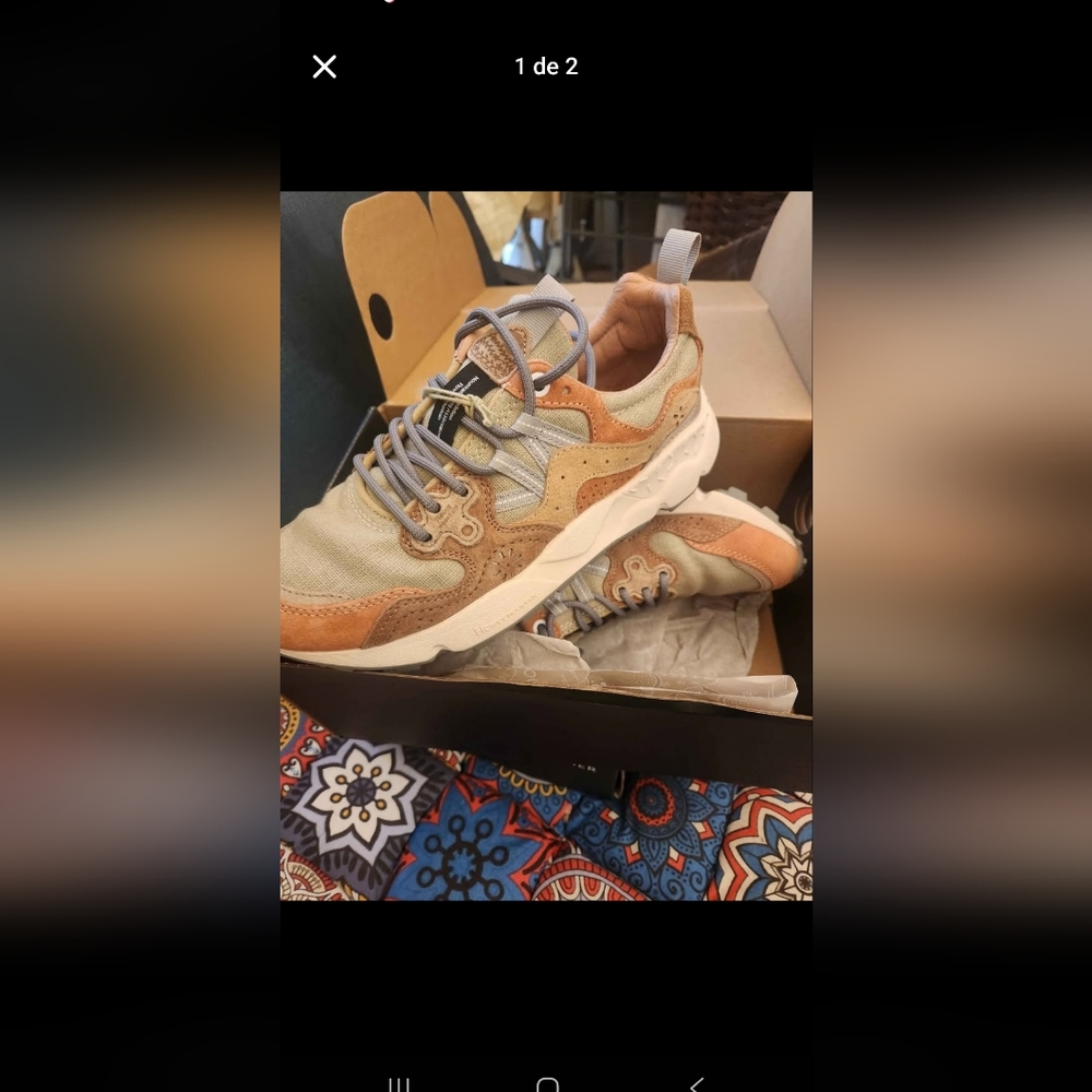 Stylish Women's Sneakers in Tan and Gray